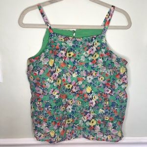 Anthropologie floral tank